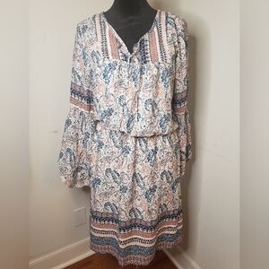 Elegant Paisley Print Midi Dress